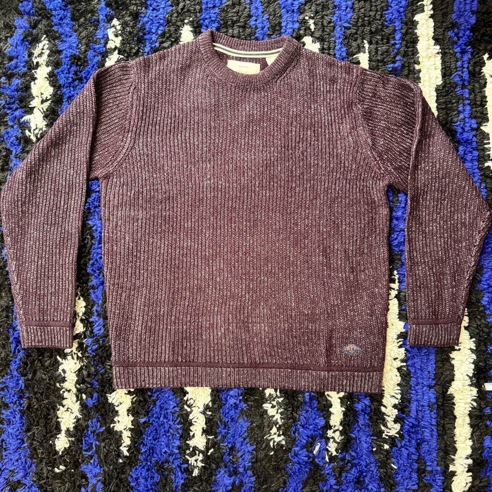 Weatherproof Men's Knitted Purple Sweater